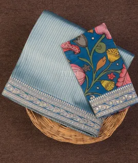 blue-art-crepe-tissue-silk-saree-with-kalamkari-blouse-t732607-t732607-a