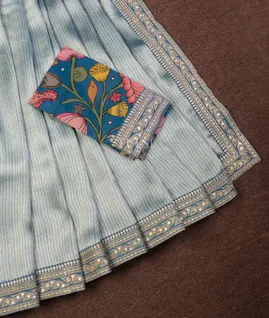 blue-art-crepe-tissue-silk-saree-with-kalamkari-blouse-t732607-t732607-b