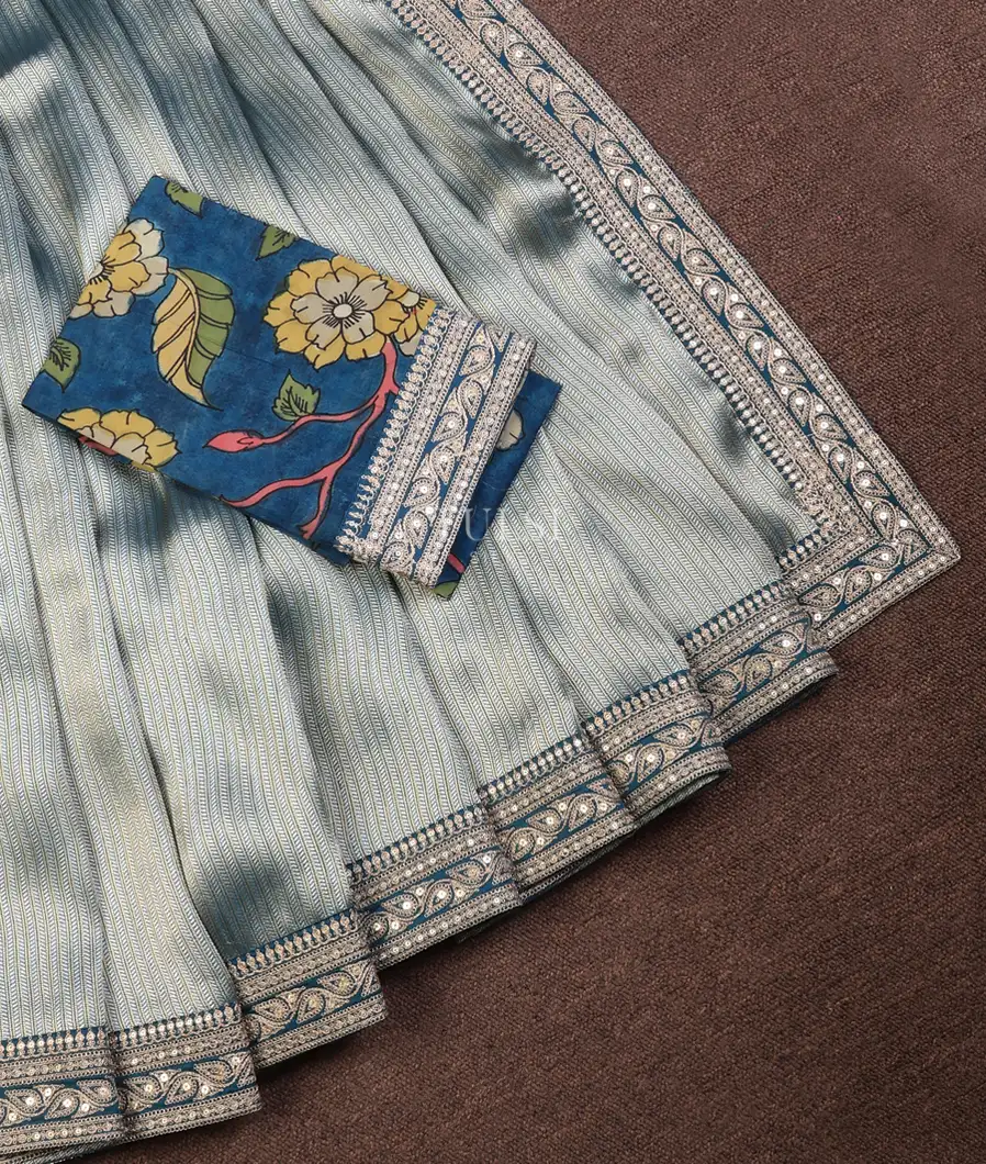 blue-art-crepe-tissue-silk-saree-with-kalamkari-blouse-t732603-t732603-b