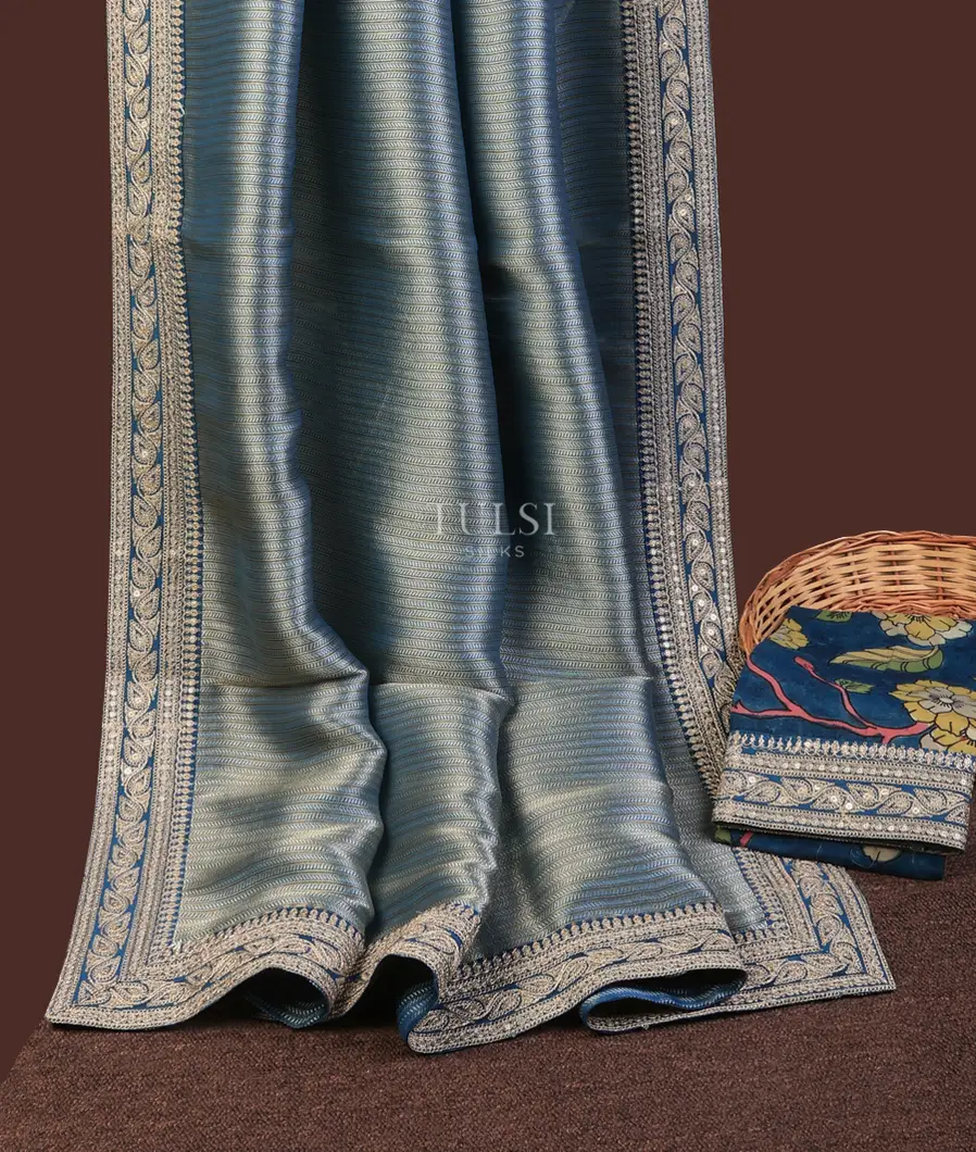 blue-art-crepe-tissue-silk-saree-with-kalamkari-blouse-t732603-t732603-d