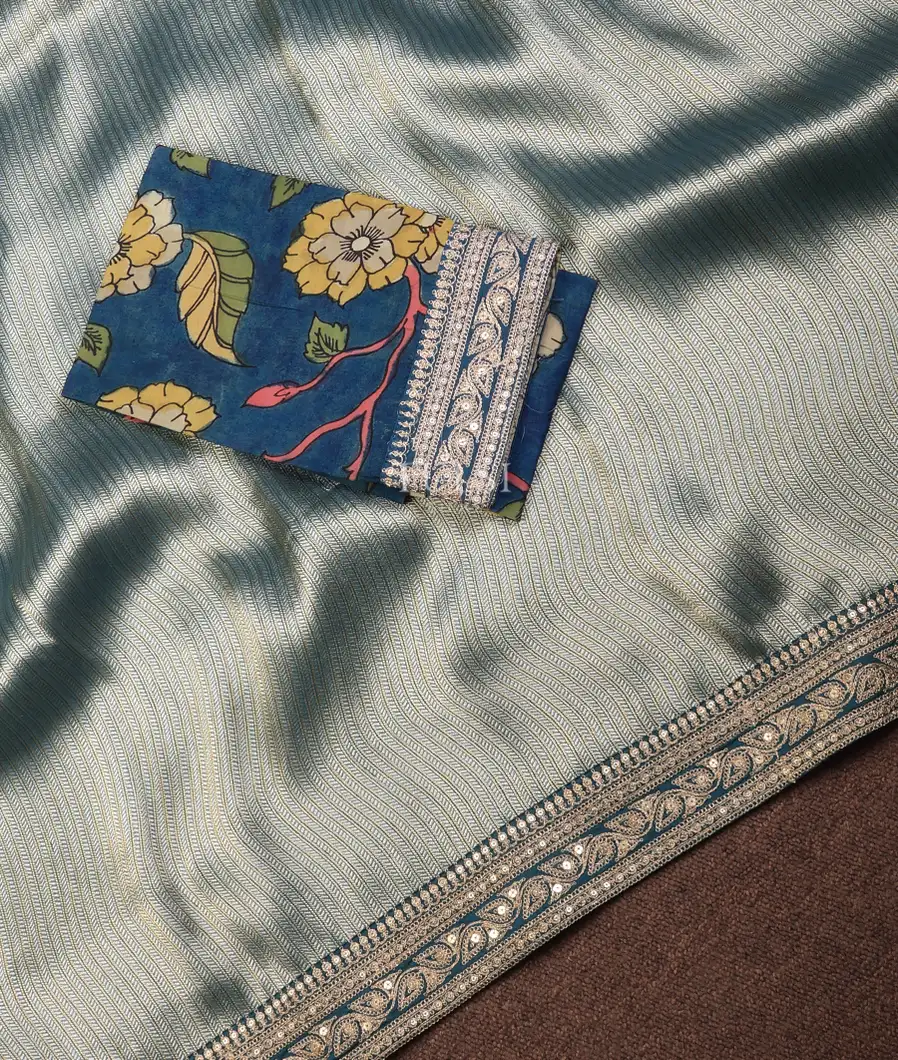 blue-art-crepe-tissue-silk-saree-with-kalamkari-blouse-t732603-t732603-e