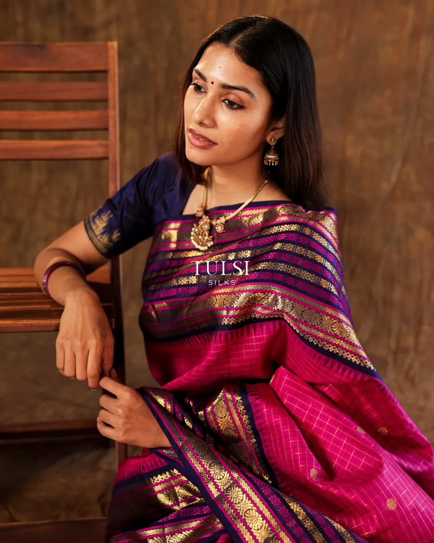Pink Kanjivaram Silk Saree T698191-image