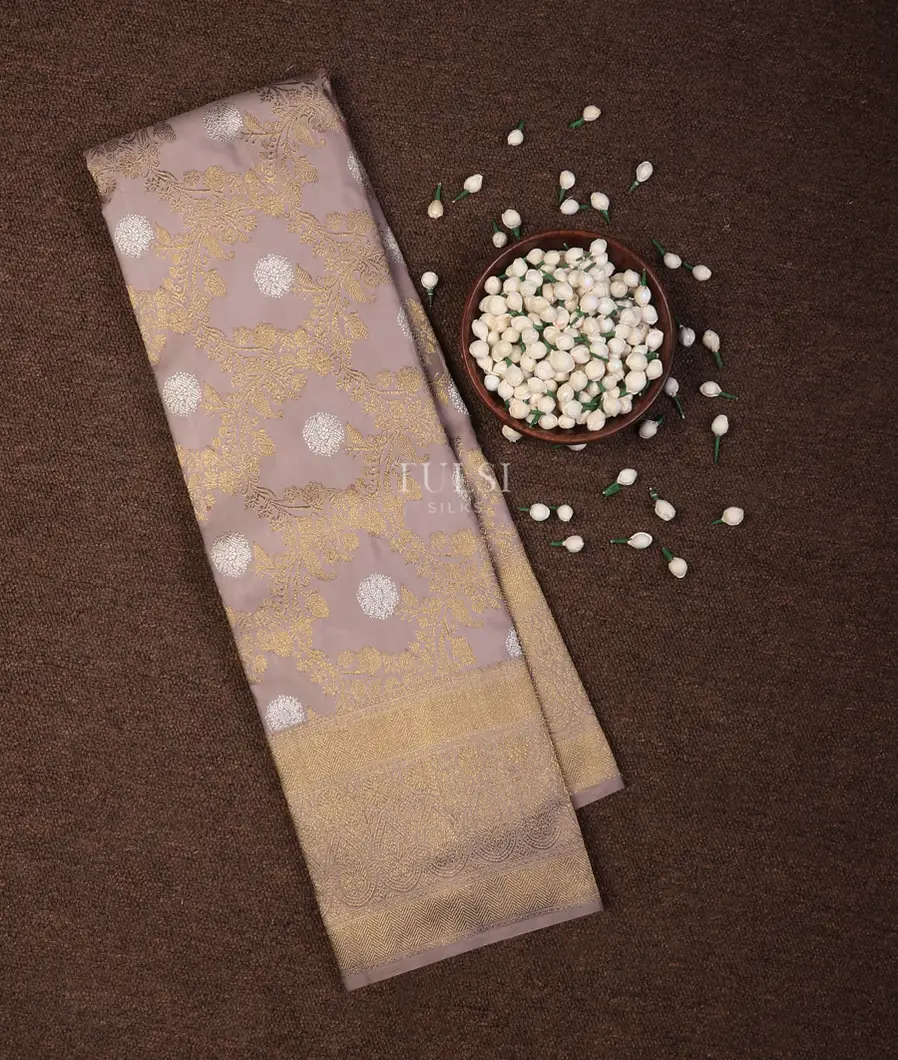 Light Dusty Lavender Kanjivaram Silk Saree T599116-image