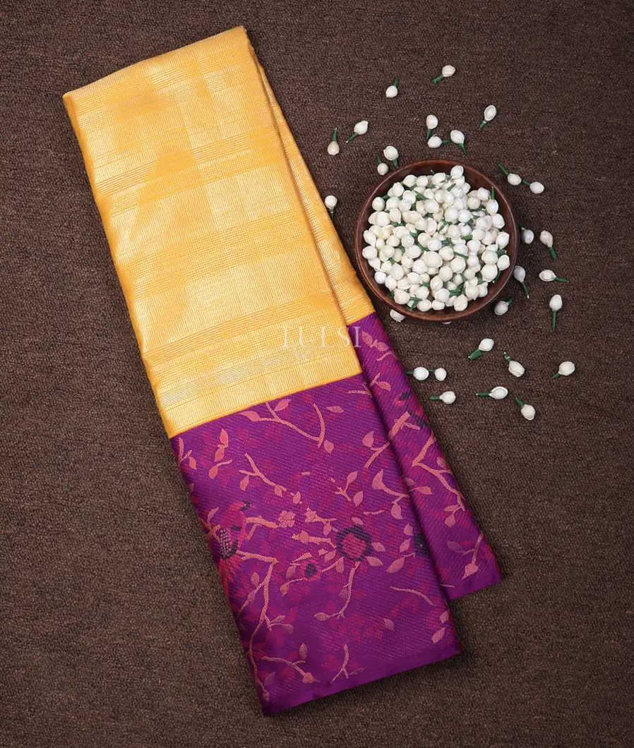 Yellow Kanjivaram Silk Saree T696020-image