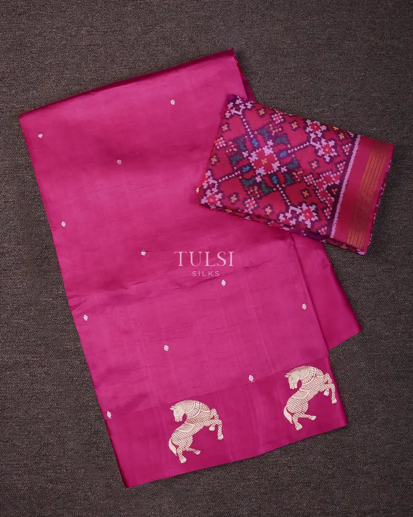 Pink Banaras Silk Saree T720684-image