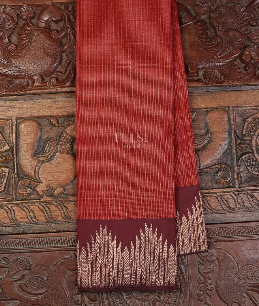 Red Kanjivaram Silk Saree T733379-image