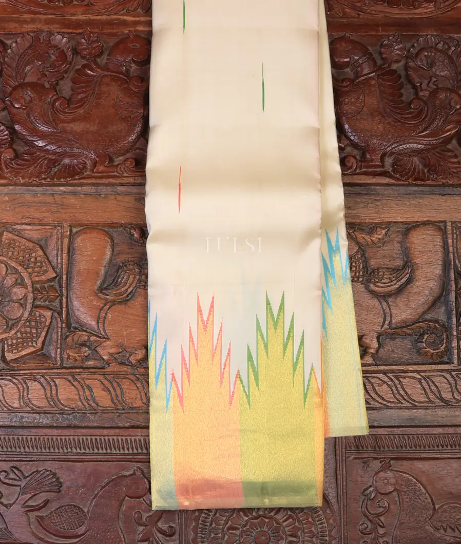 Off-White Kanjivaram Silk Saree T729860-image