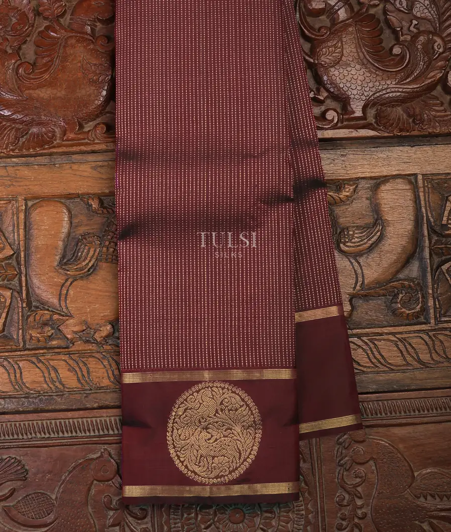 Maroon Kanjivaram Silk Saree T729697-image