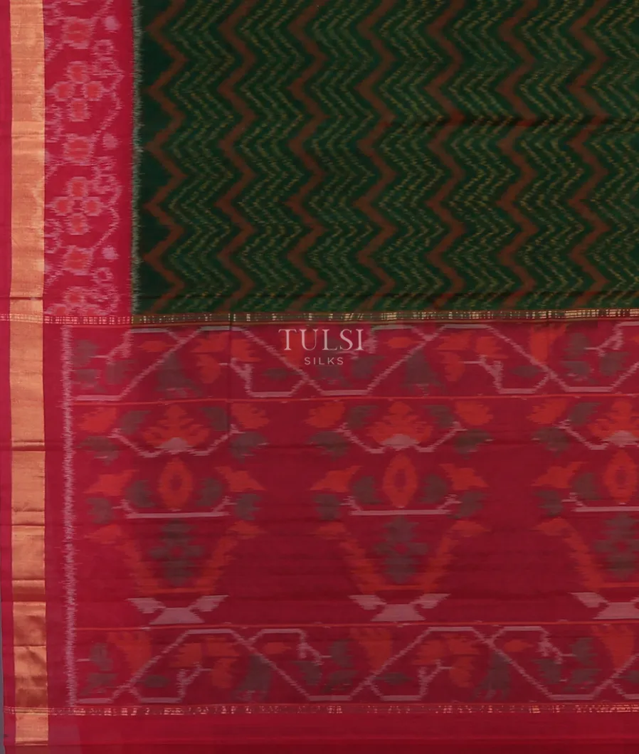 bottle-green-pochampalli-silk-cotton-saree-t733816-t733816-d