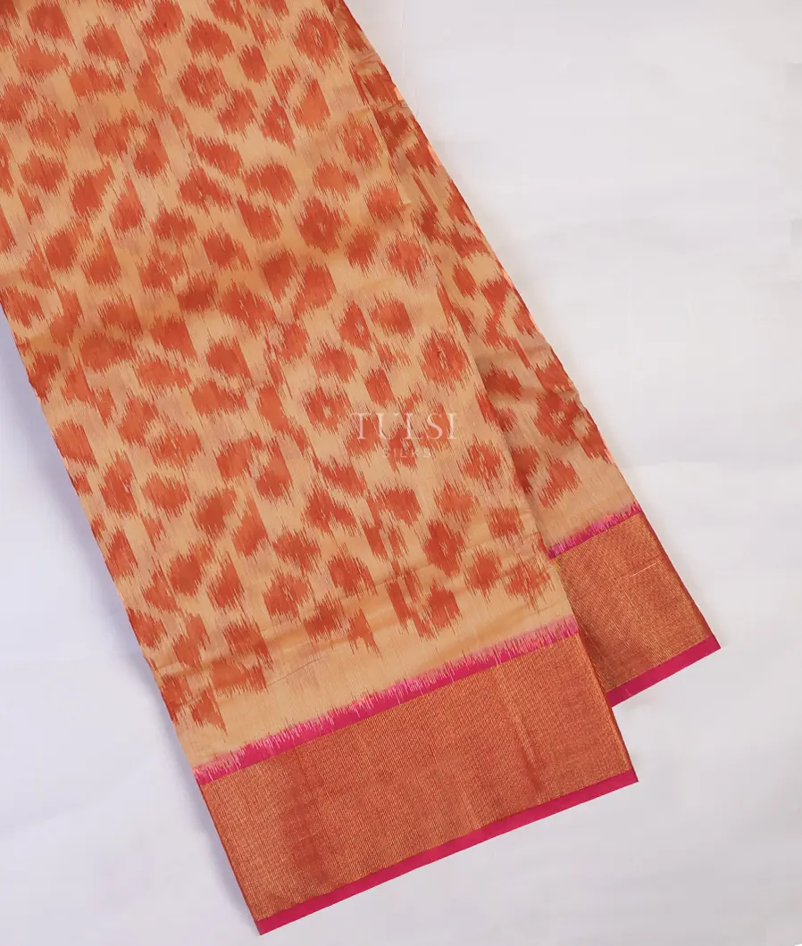 Beige Pochampalli Silk Cotton Saree T733794-image