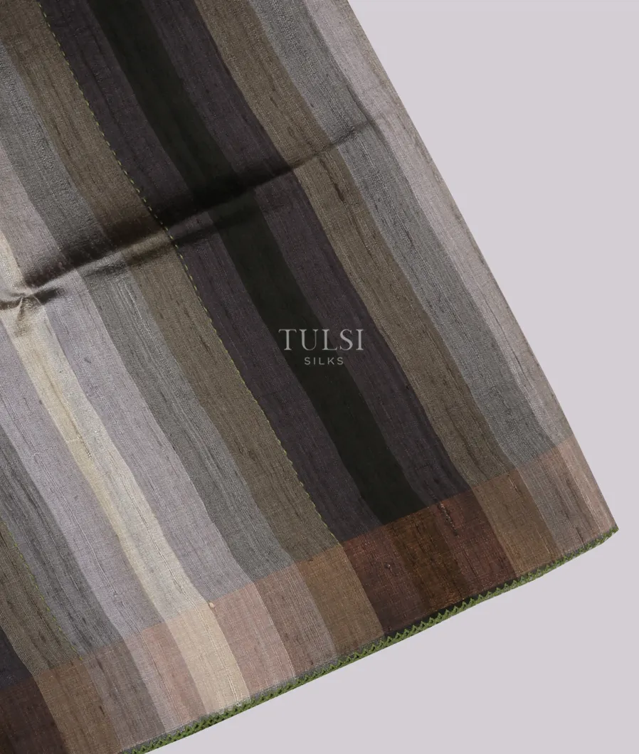 Multicolour Tussar Printed Saree T709651-image