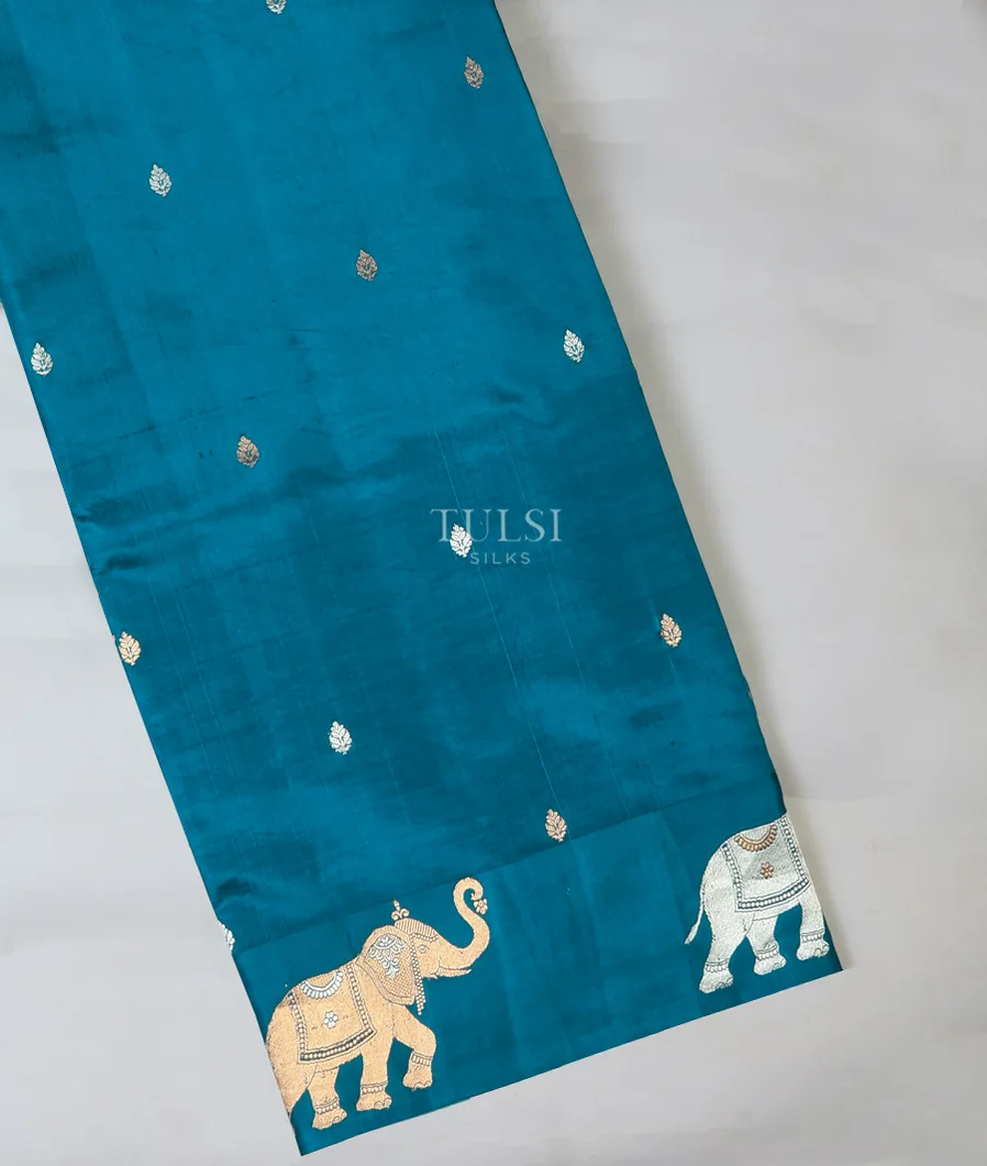 Blue Banaras Silk Saree T732293-image