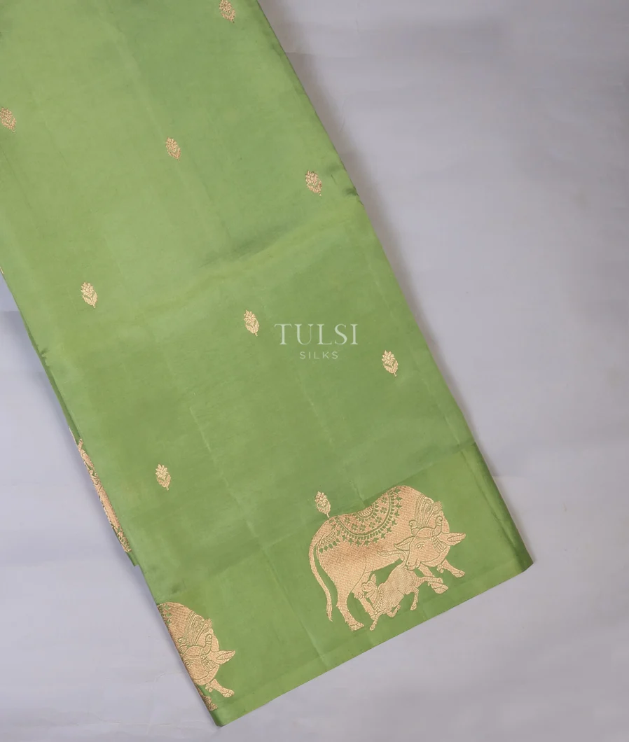 Green Banaras Silk Saree T732265-image