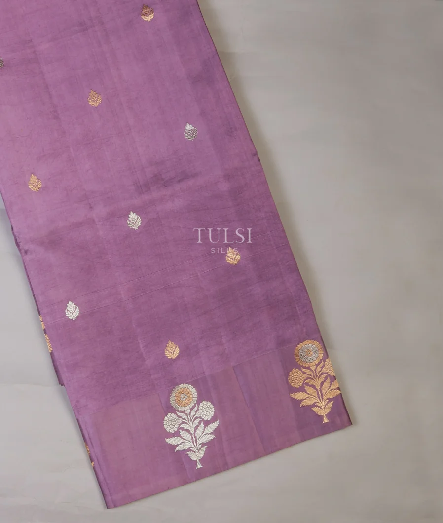Lavender Banaras Silk Saree T732272-image
