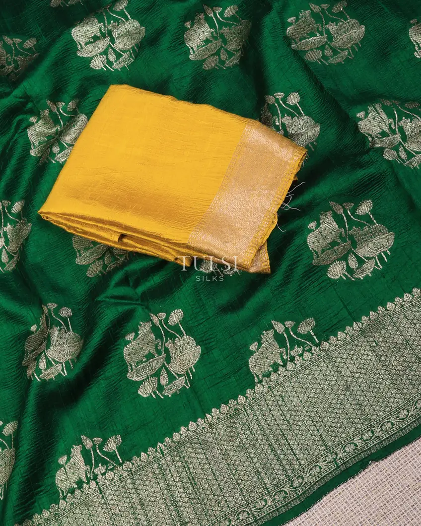 bottle-green-banaras-tussar-saree-t732197-t732197-d