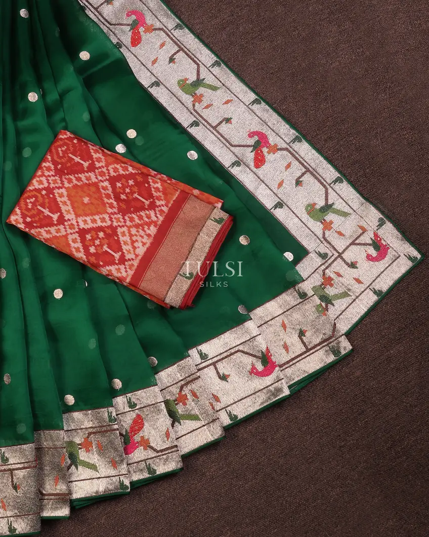 bottle-green-kora-organza-embroidery-saree-t734386-t734386-b