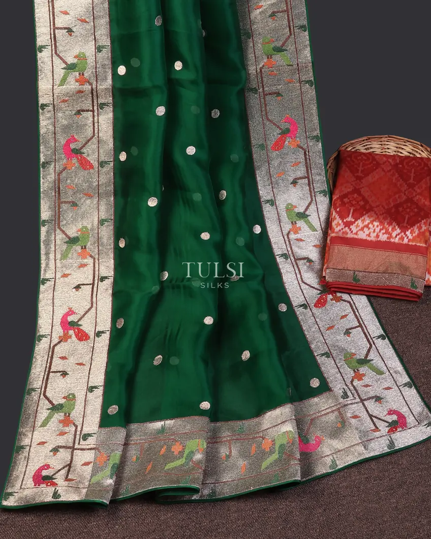 bottle-green-kora-organza-embroidery-saree-t734386-t734386-d