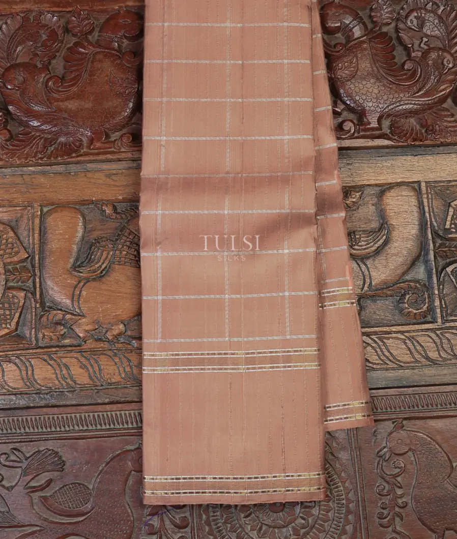 Salmon Pink Kanjivaram Silk Saree T719716-image