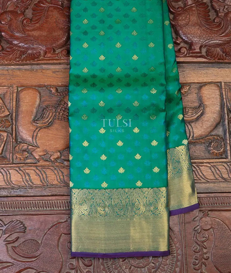 Green Soft Silk Saree T710077-image