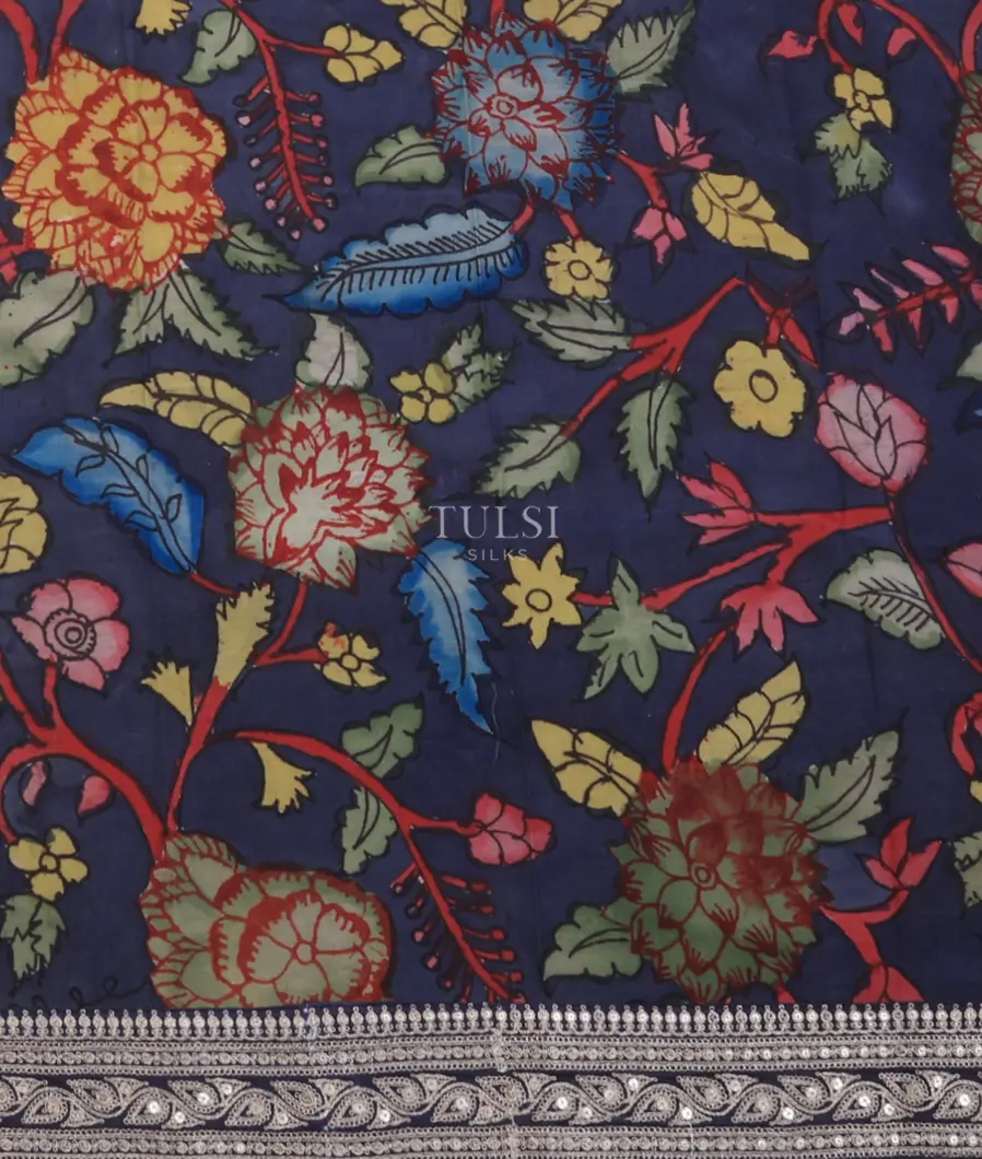 midnight-blue-art-crepe-tissue-silk-saree-with-kalamkari-blouse-t732608-t732608-c