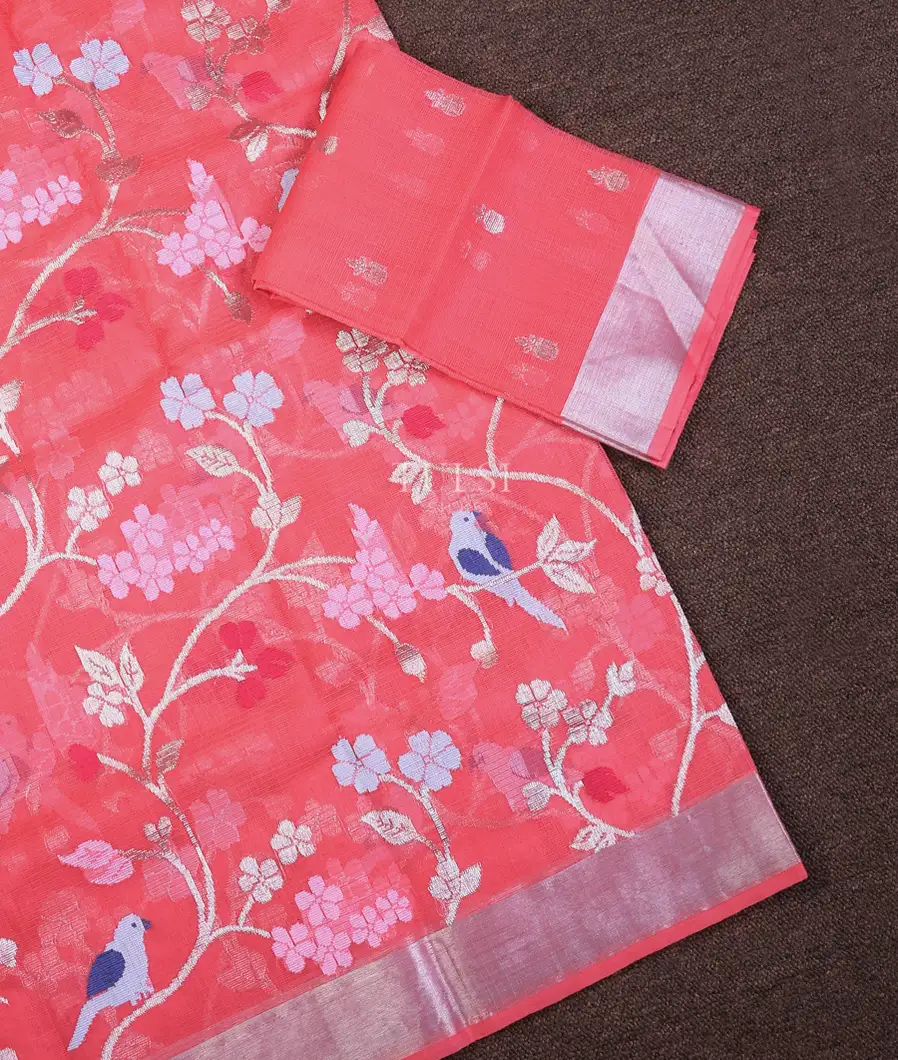 Pink Zari Kota Saree T725150-image