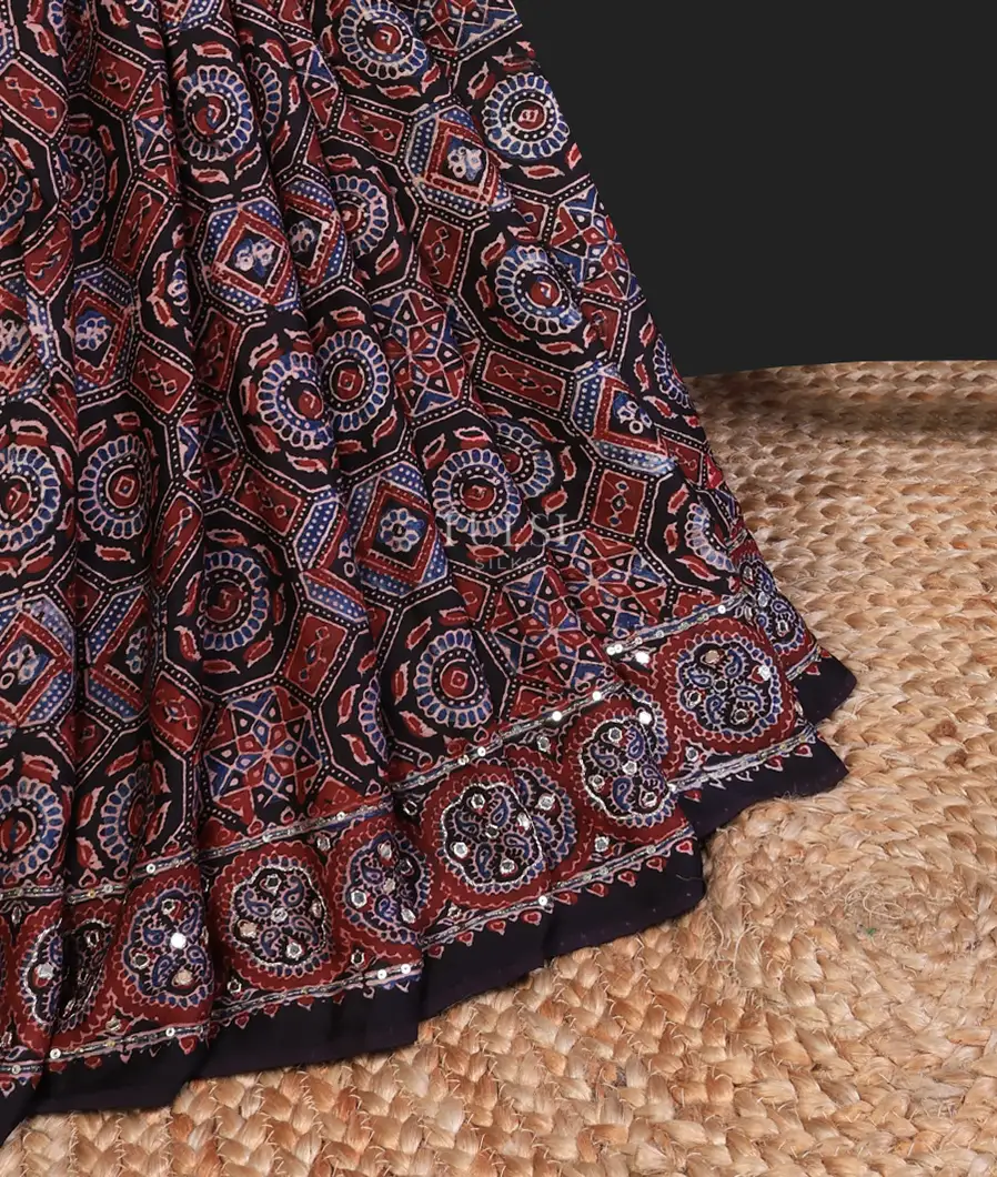 multicolour-ajrakh-printed-modal-silk-saree-t724470-t724470-b