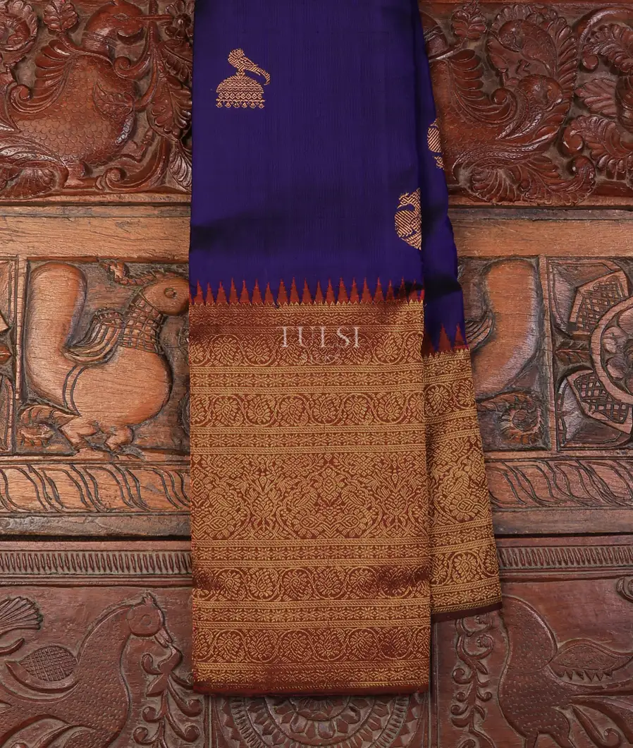 Blue Kanjivaram Silk Saree T738941-image