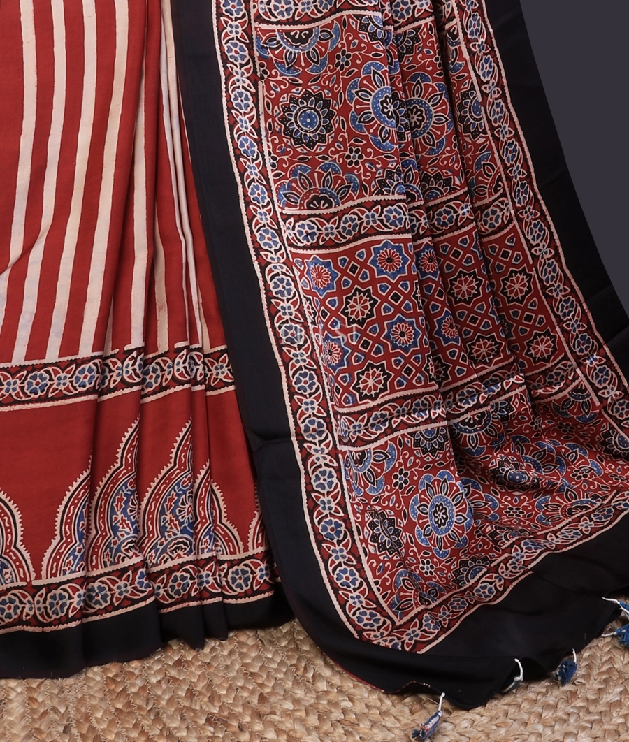 multicolour-ajrakh-printed-modal-silk-saree-t724328-t724328-b