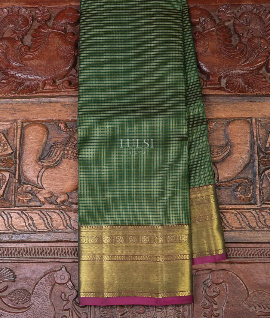Bottle Green Soft Silk Saree T736755-image