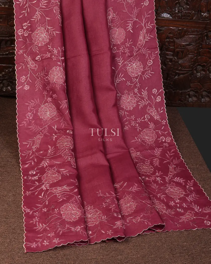 dark-pink-tussar-embroidery-saree-t738892-t738892-d