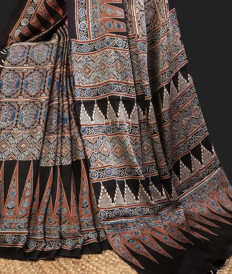 multicolour-ajrakh-printed-modal-silk-saree-t724478-t724478-b