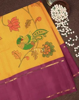 yellow-kanjivaram-kalamkari-handpainted-saree-t739622-t739622-a