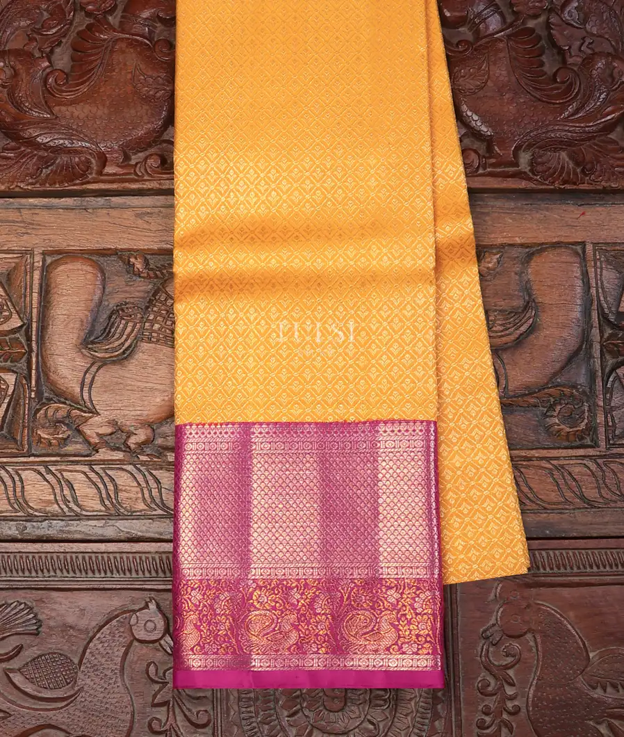 Yellow Kanjivaram Silk Pavadai T739688-image