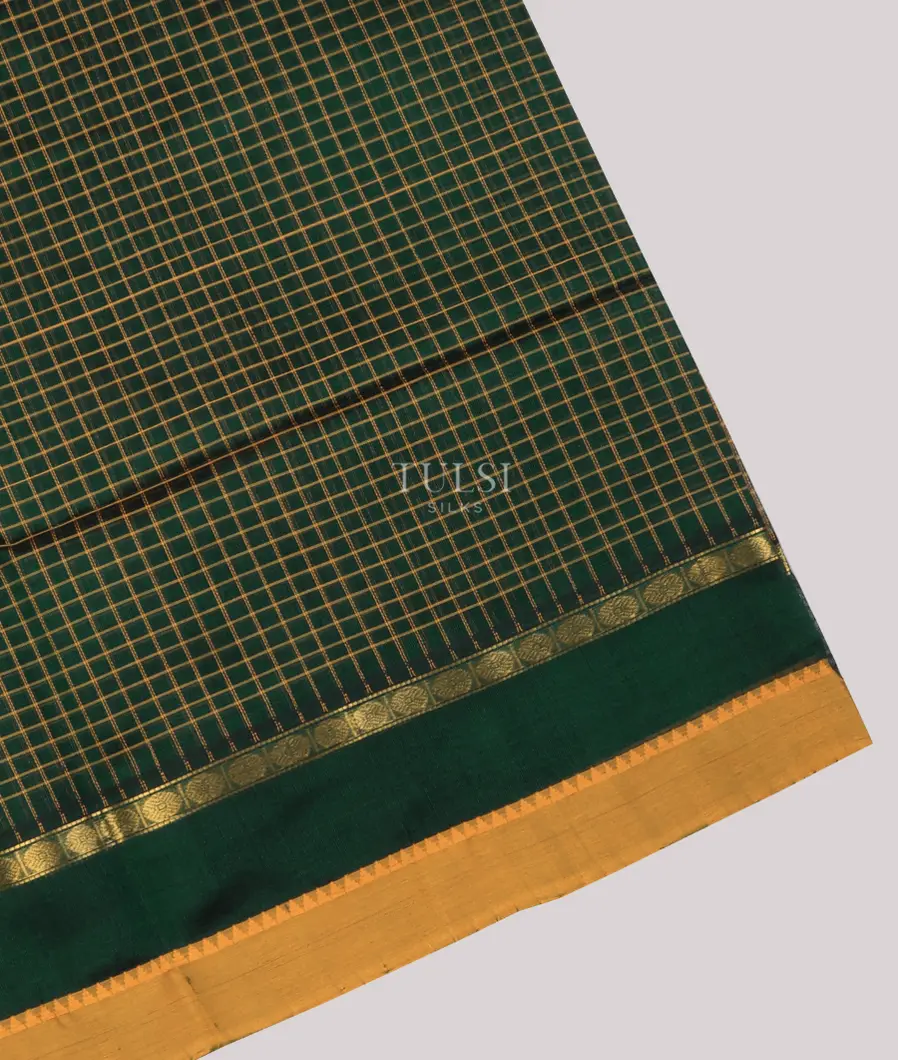 Bottle Green Silk Cotton Saree T739478-image