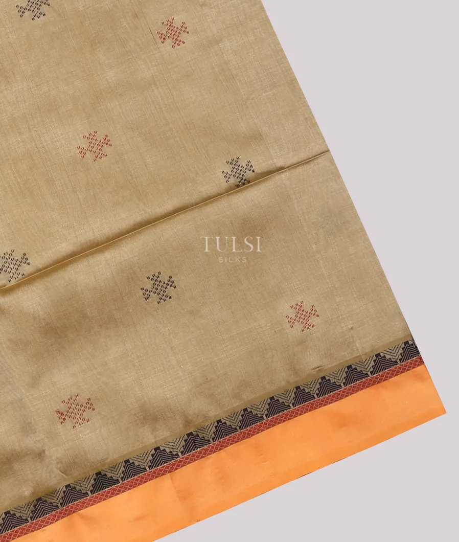 Beige Silk Cotton Saree T739488-image