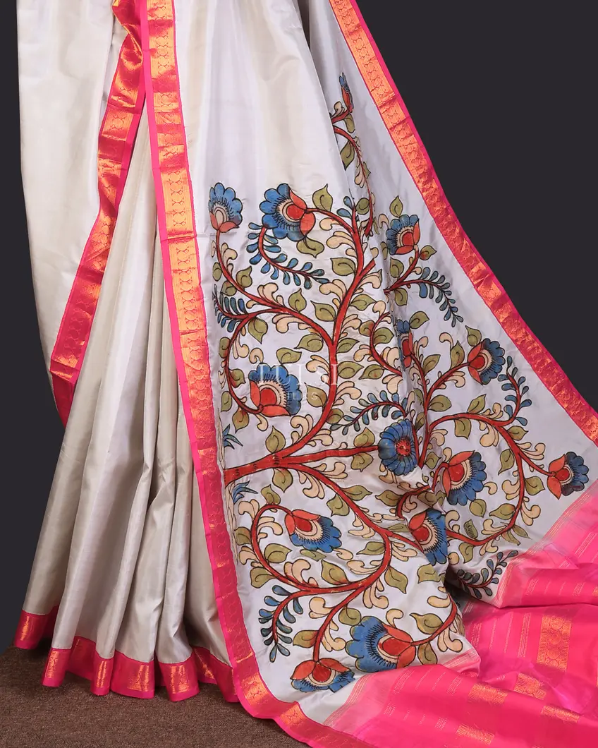 light-grey-kanjivaram-silk-with-kalamkari-patch-work-saree-t737268-t737268-e