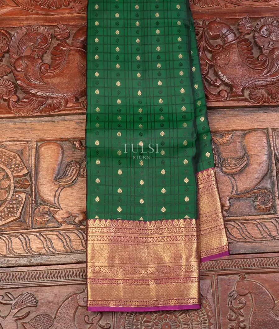 Bottle Green Soft Silk Saree T736795-image