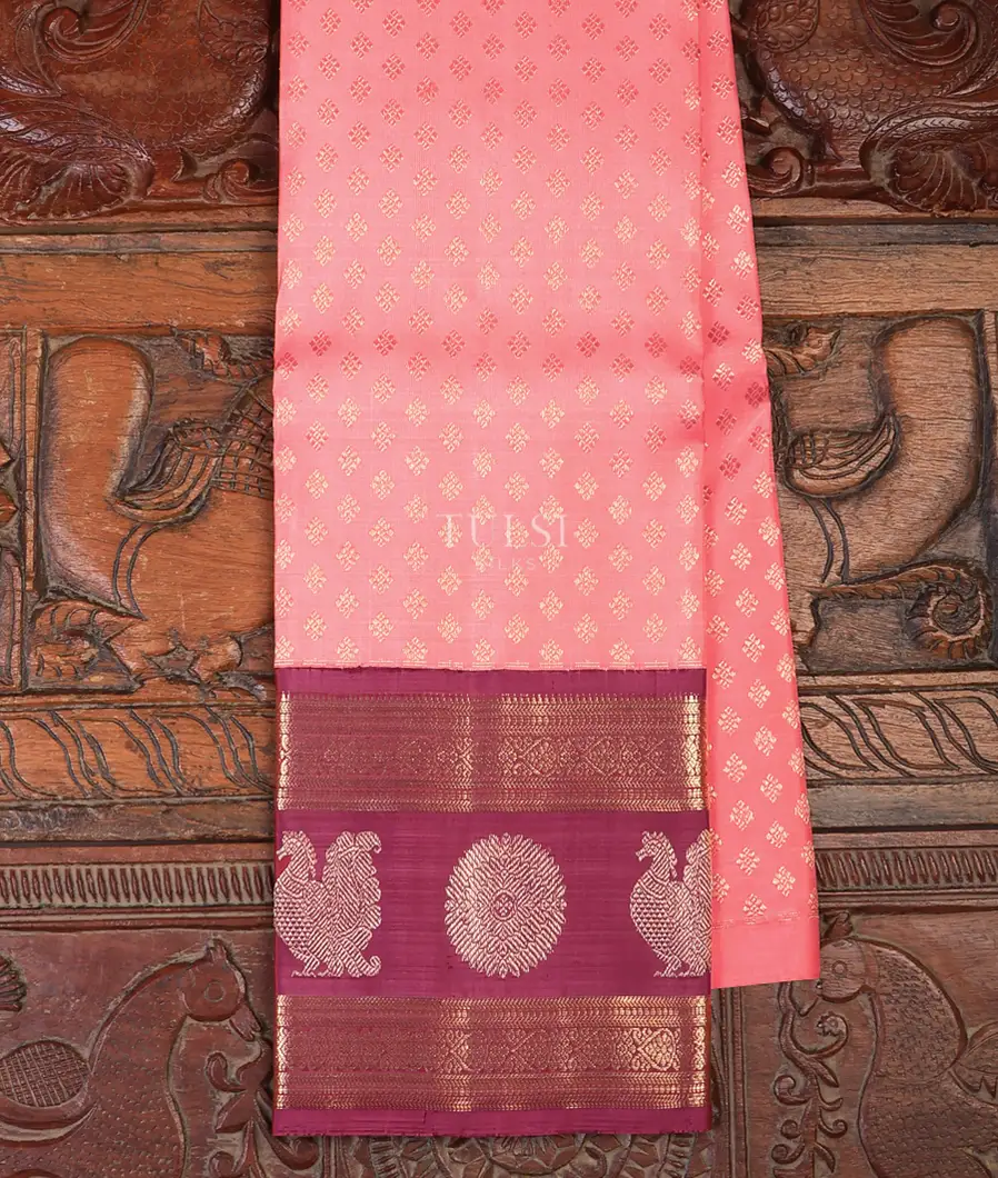Pink Kanjivaram Silk Pavadai T726867-image