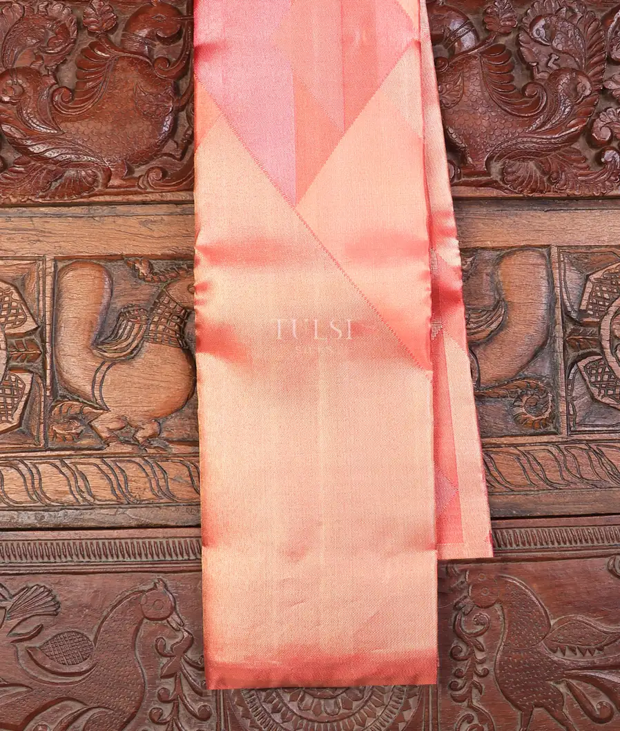 Peachish Pink Kanjivaram Silk Saree T739205-image