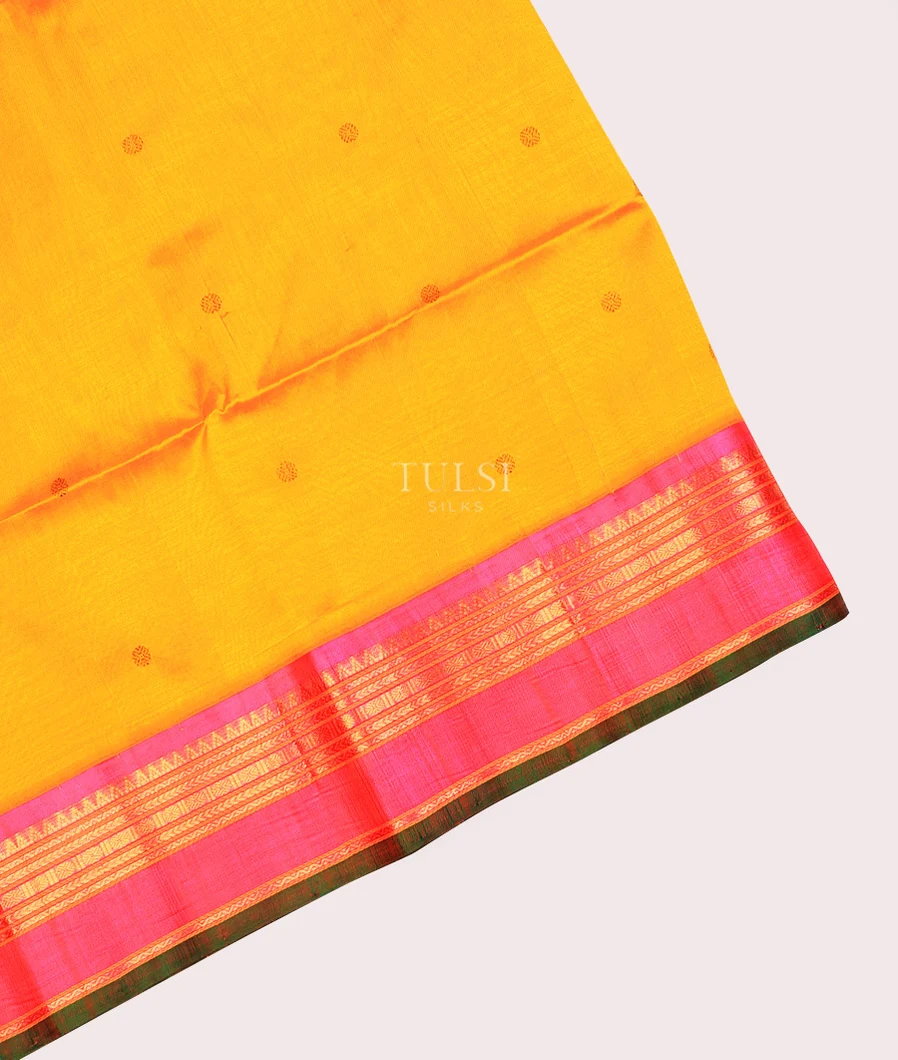 Yellow Silk Cotton Saree T739399-image