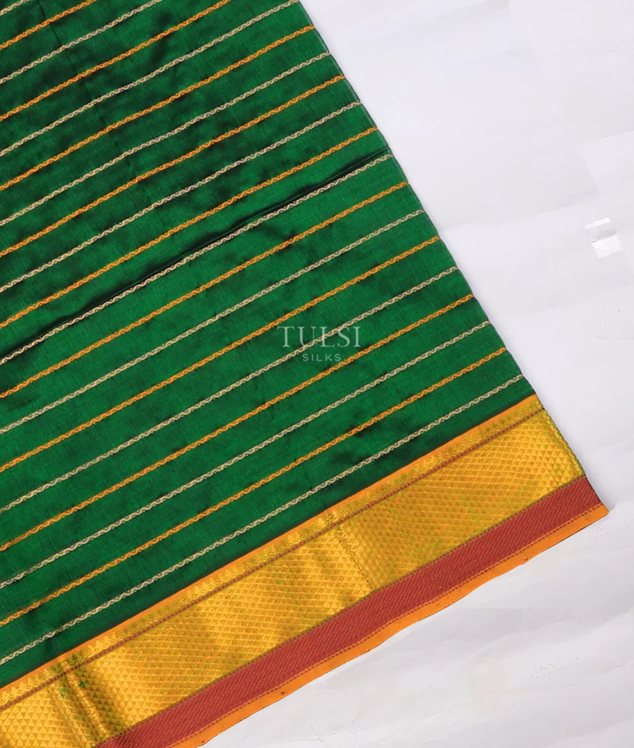 Green Silk Cotton Saree T739483-image