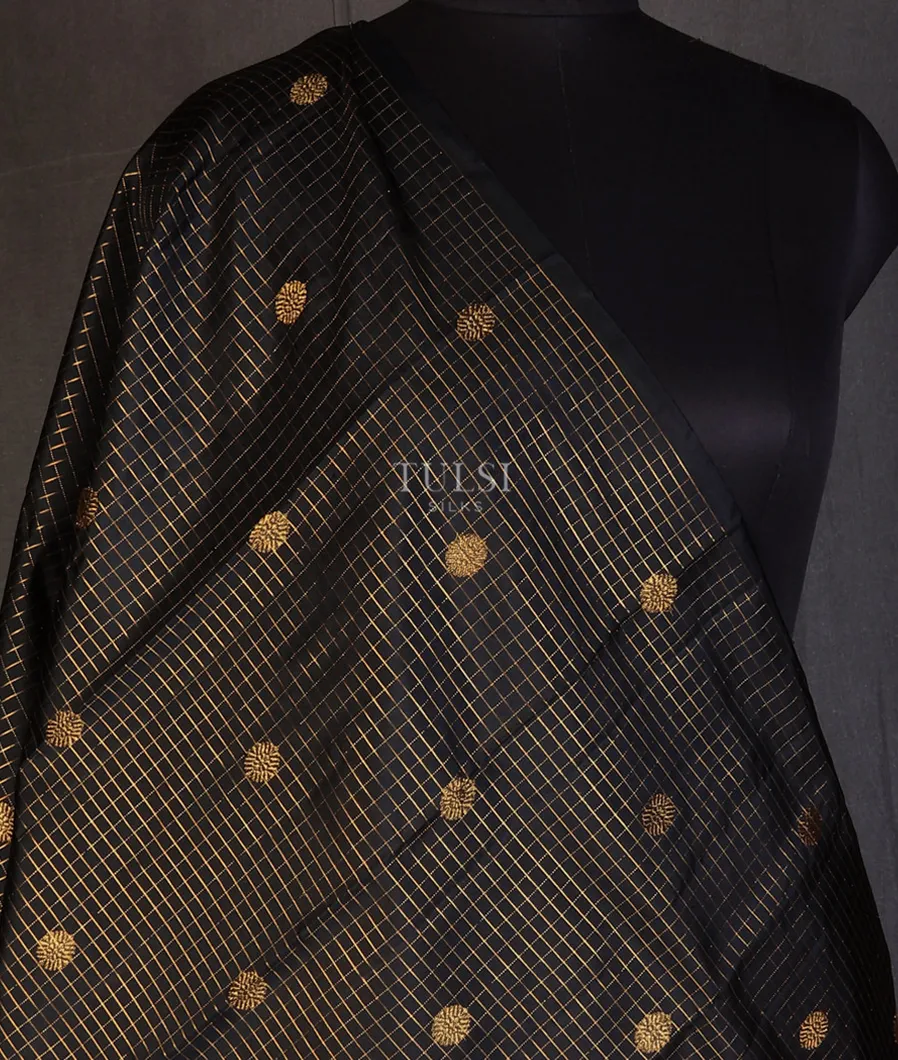 Black kanjivaram silk dupatta T739667-image