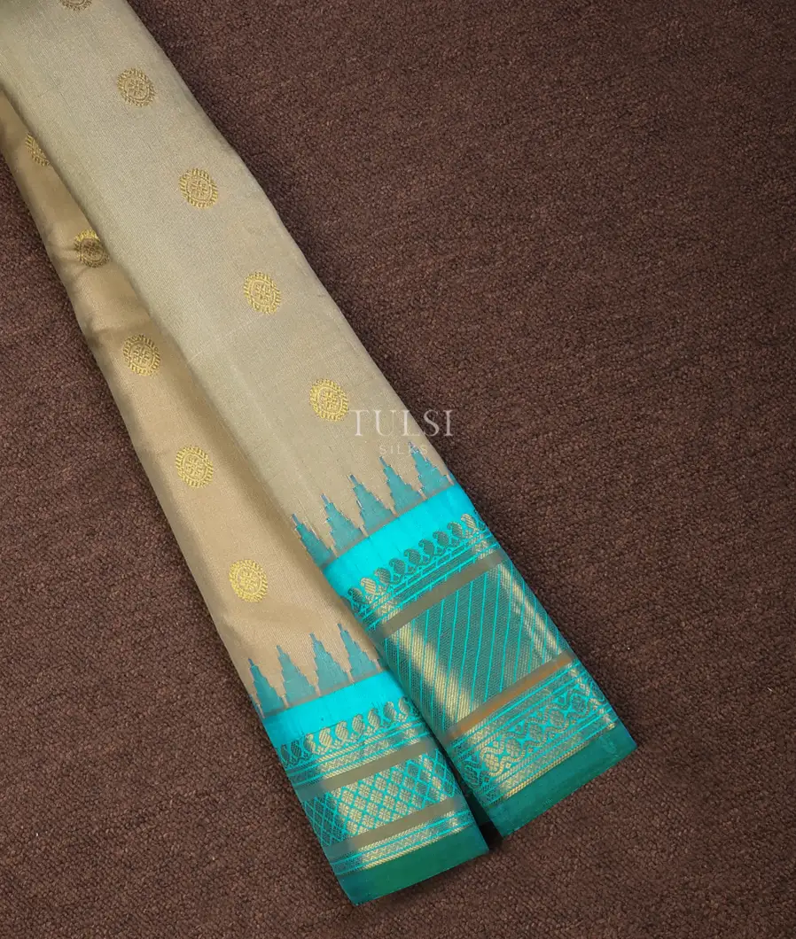 Beige Gadwal Silk Saree T732224-image