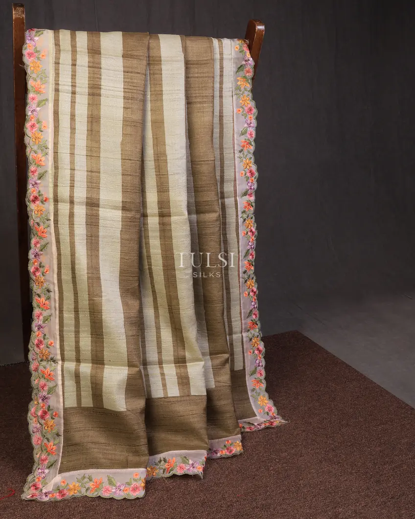 beige-and-brown-tussar-printed-saree-with-organza-border-t741607-t741607-d