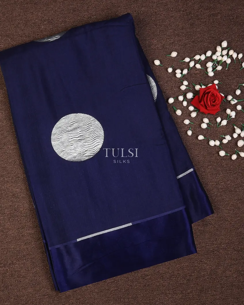 Blue Banaras Silk Saree T733518-image