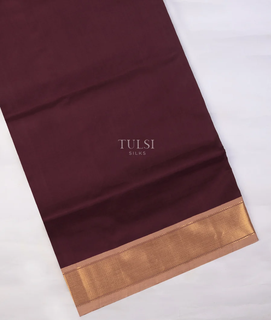 Burgundy Silk Cotton Saree T732450-image