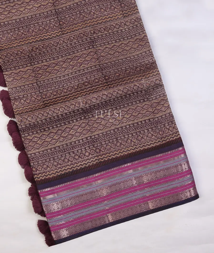 Multicolour Mercerised Cotton Saree T727230-image