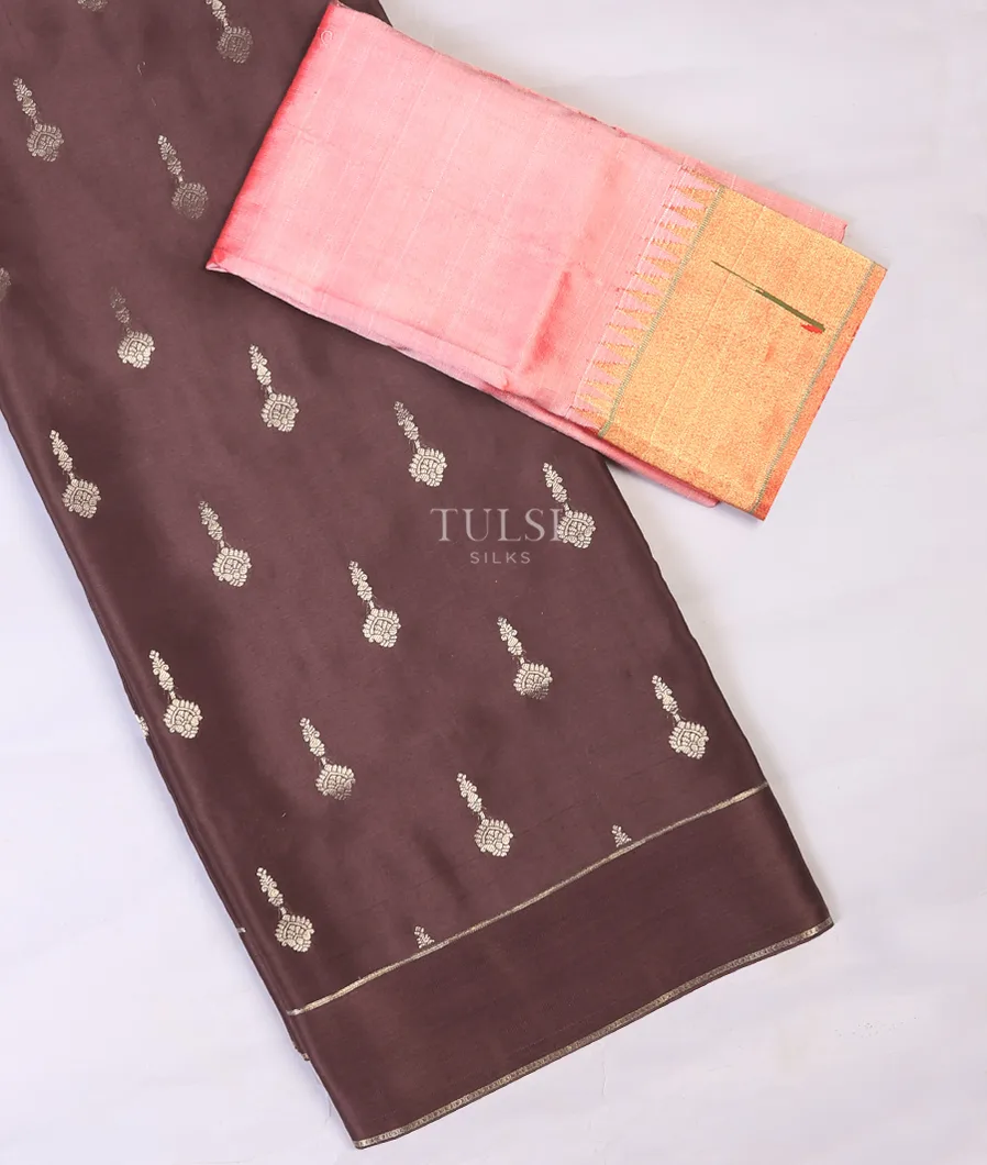 Burgundy Mysore Silk Saree T702663-image