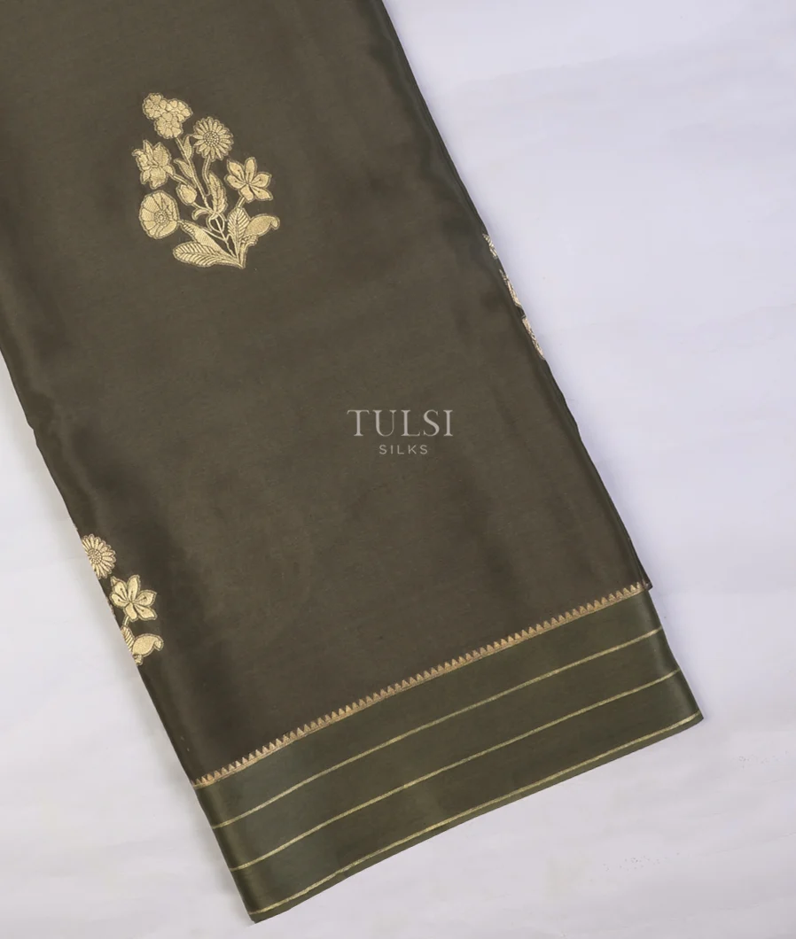 Grey Mysore Silk Saree T718636-image