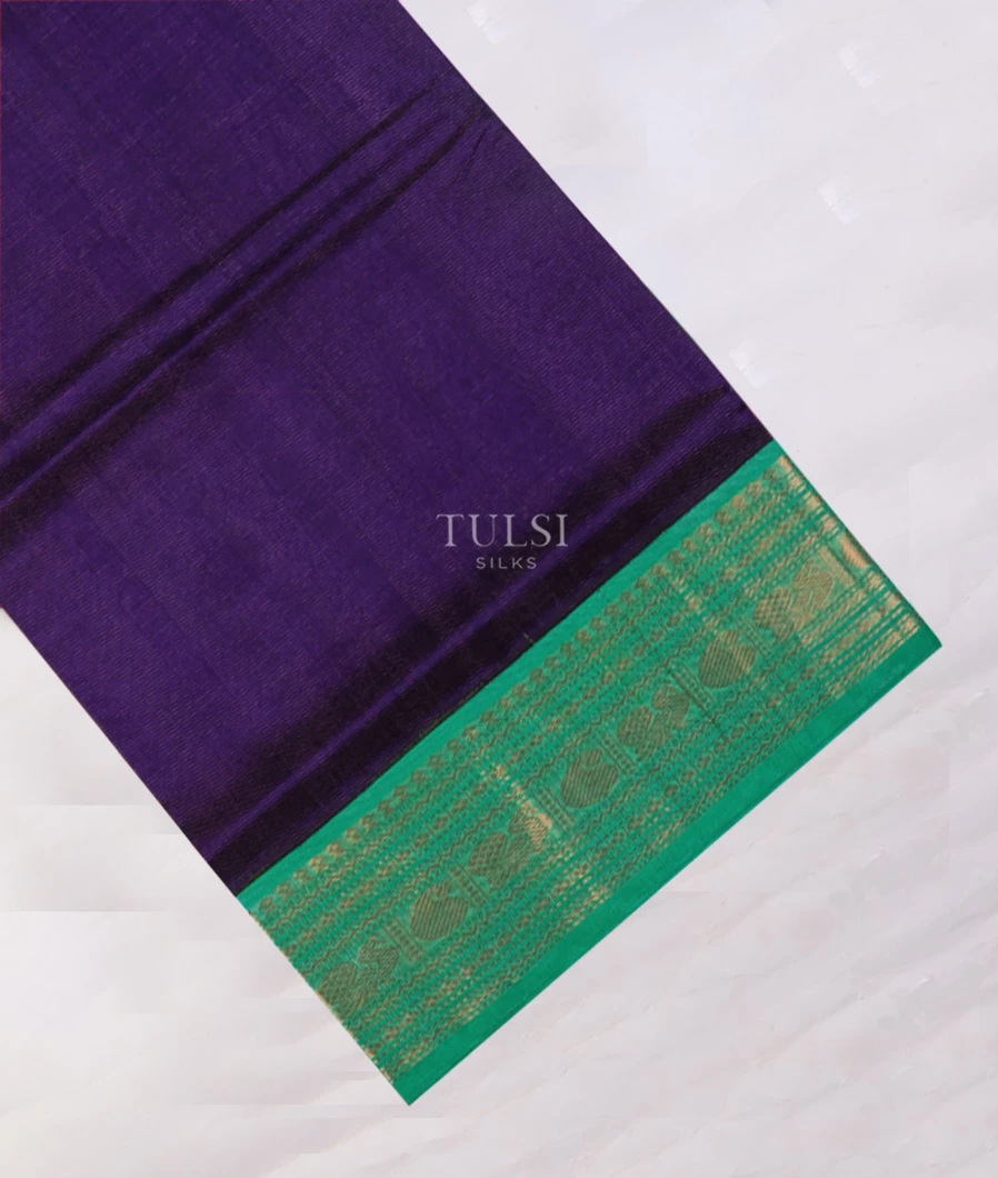 Purple Silk Cotton Saree T731813-image